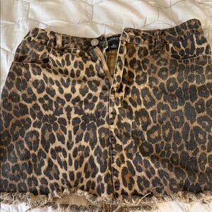 Audrey 3+1 Animal Print Mini Skirt